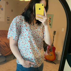 Floral sheer spring top